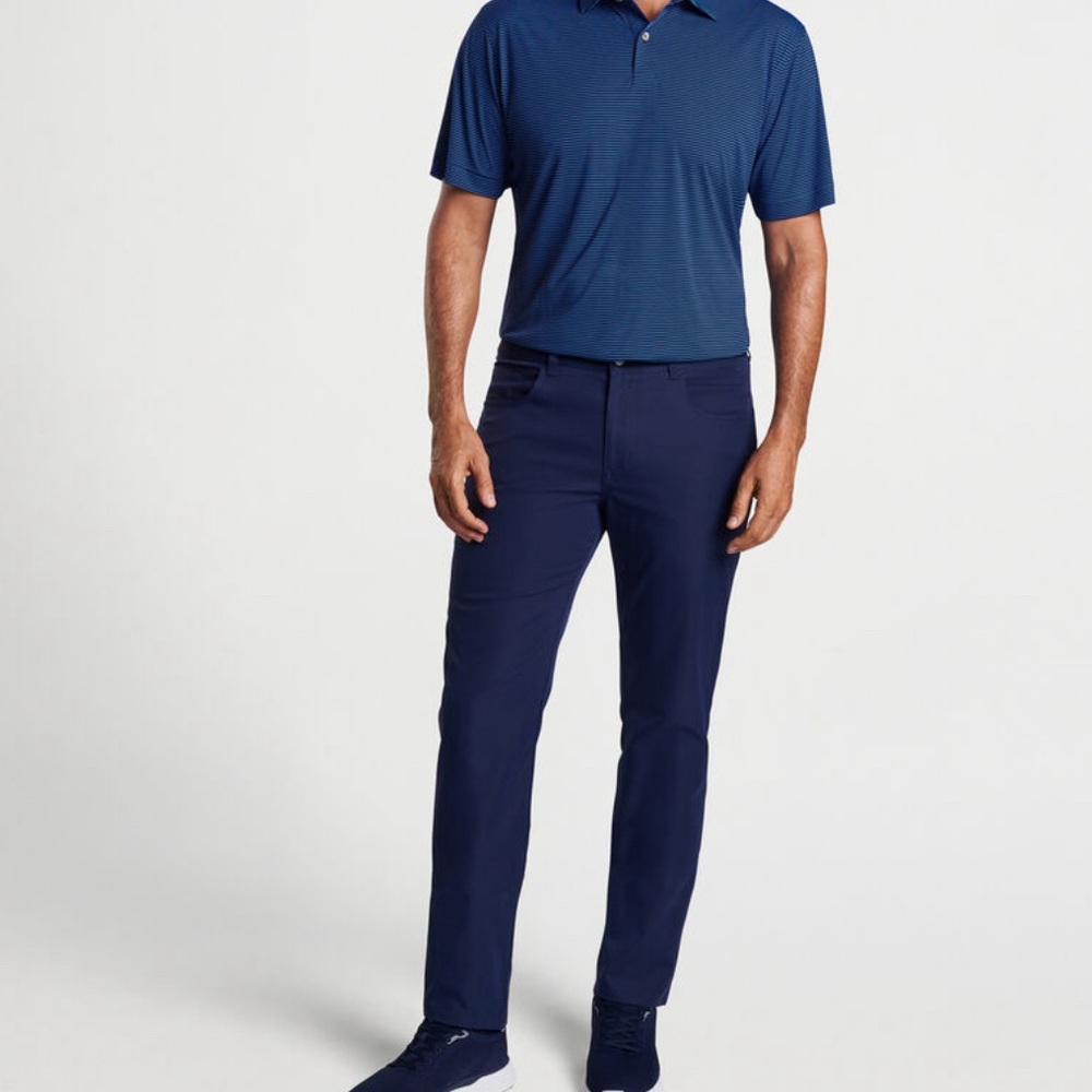 Peter Millar Crown Sport Golf Pants Men 30x32 Blue Chino Performance